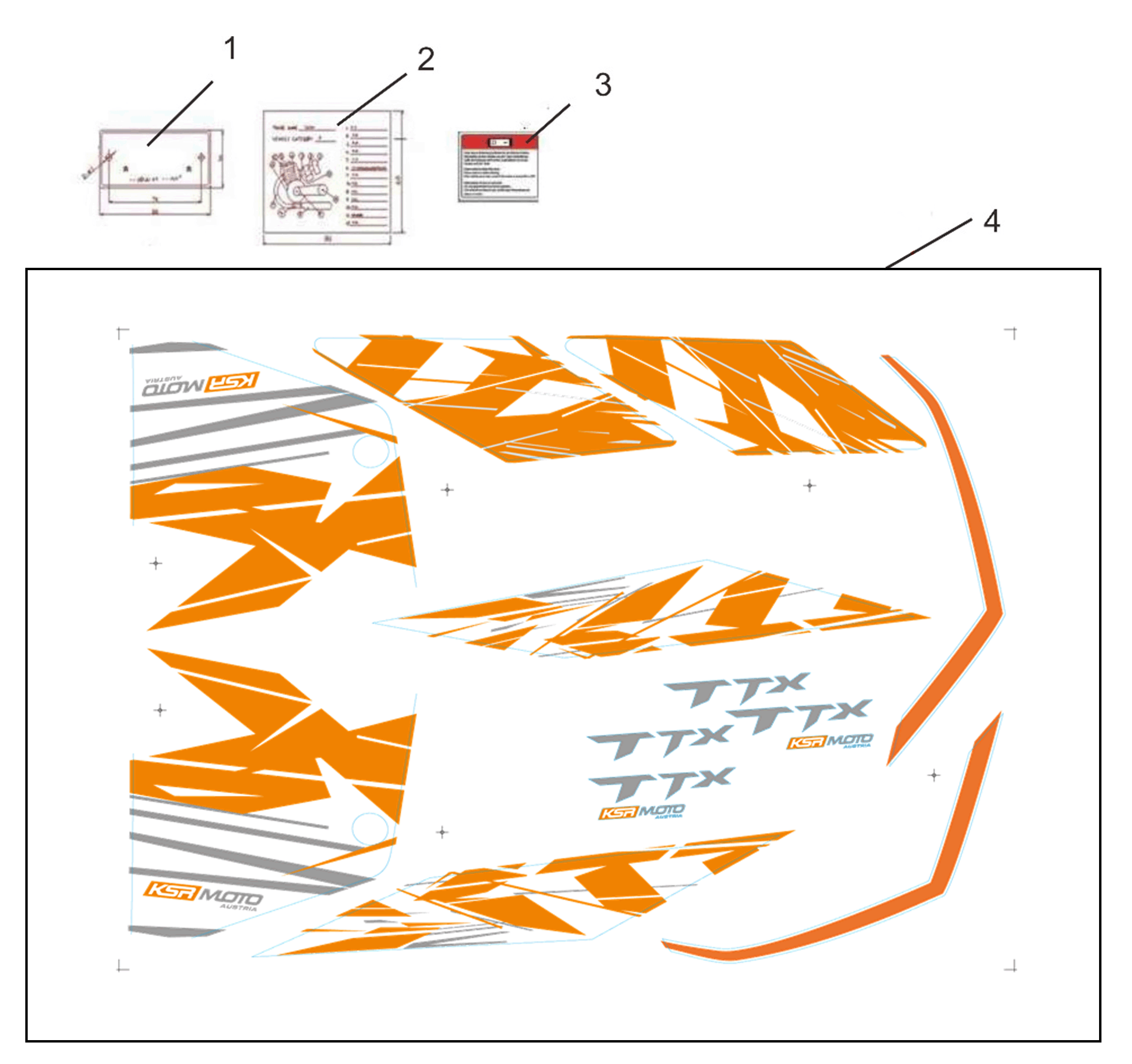 Dekor Aufkleber für TTX 50