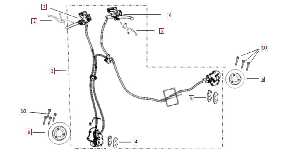 Ersatzteile Bremssystem für den TC45