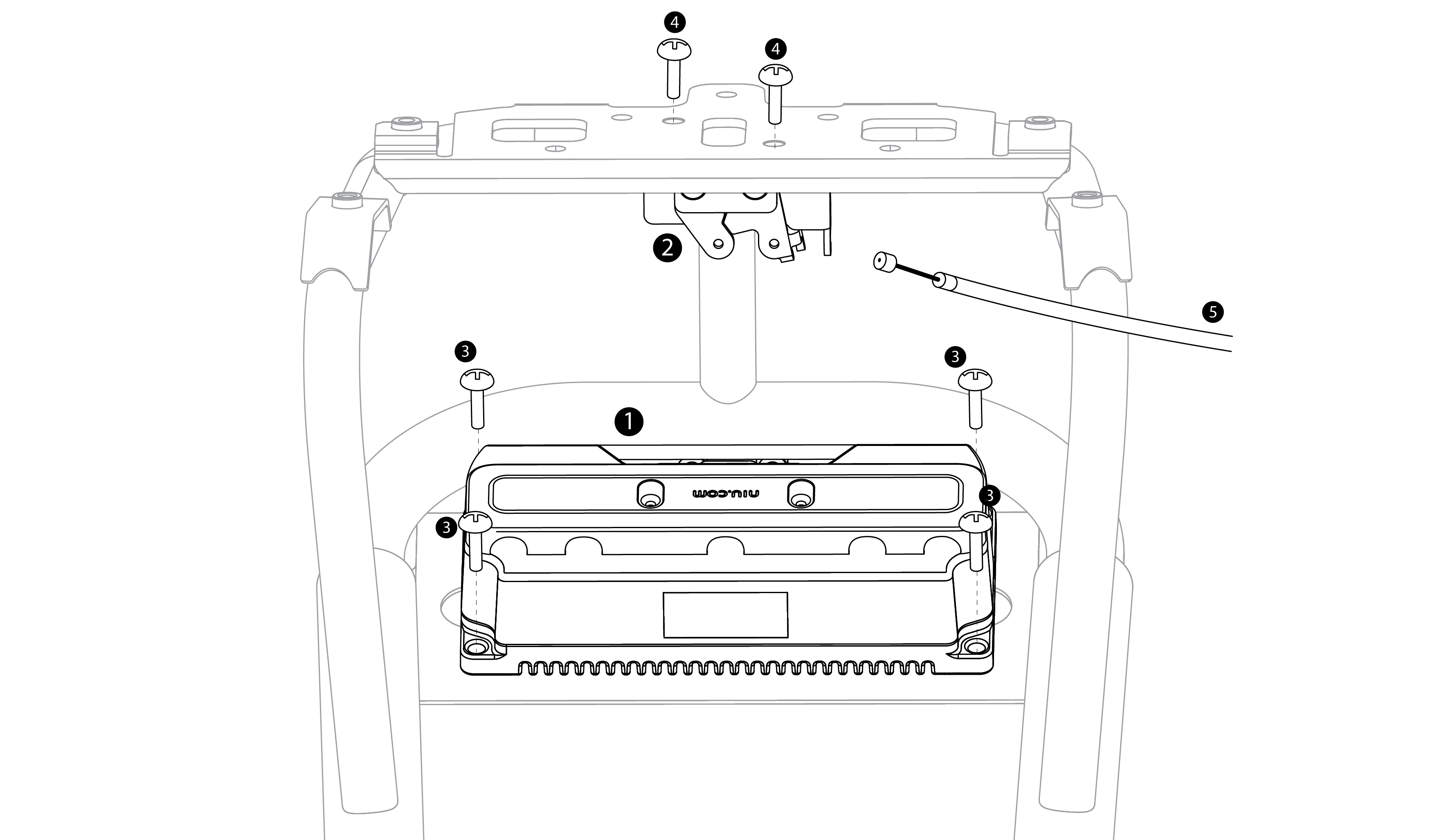 Steuergerät und Sitzbankschloss NIU MQi