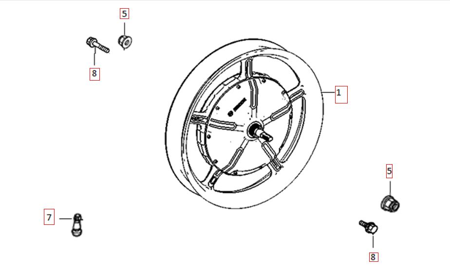 Hinterrad Ersatzteile für den TC45