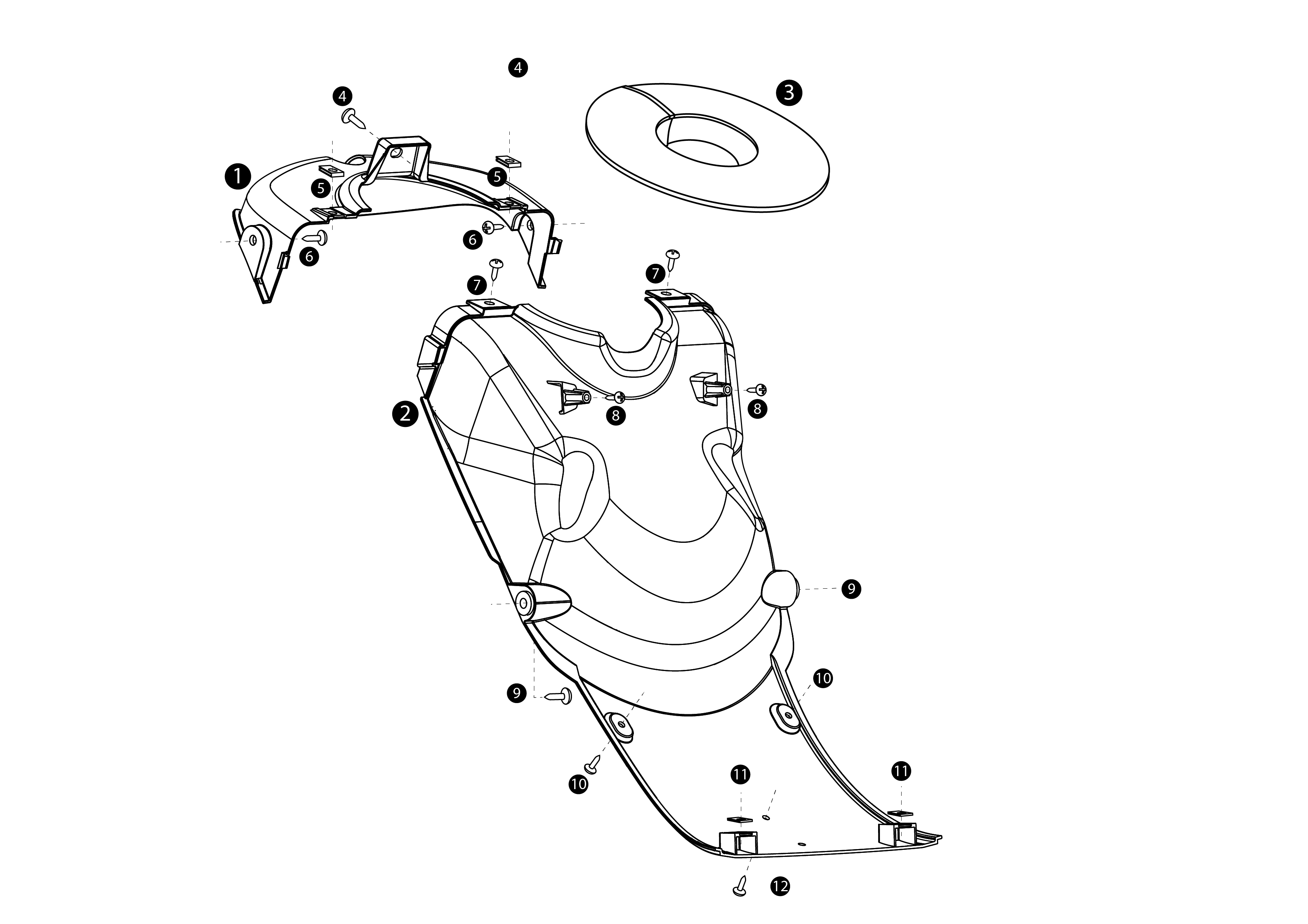 Innenkotflügel vorne NIU Modell MQi+ Sport Innenkotflügel vorne