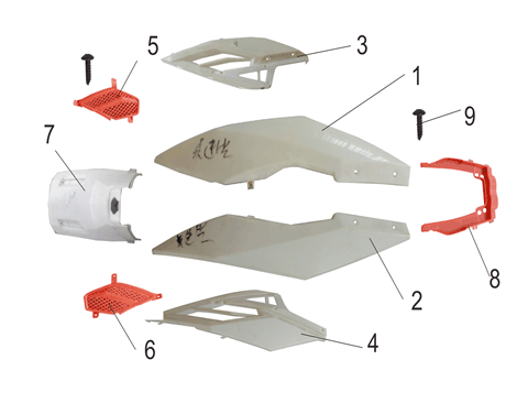 Seitliche Verkleidungsteile für TTX 50