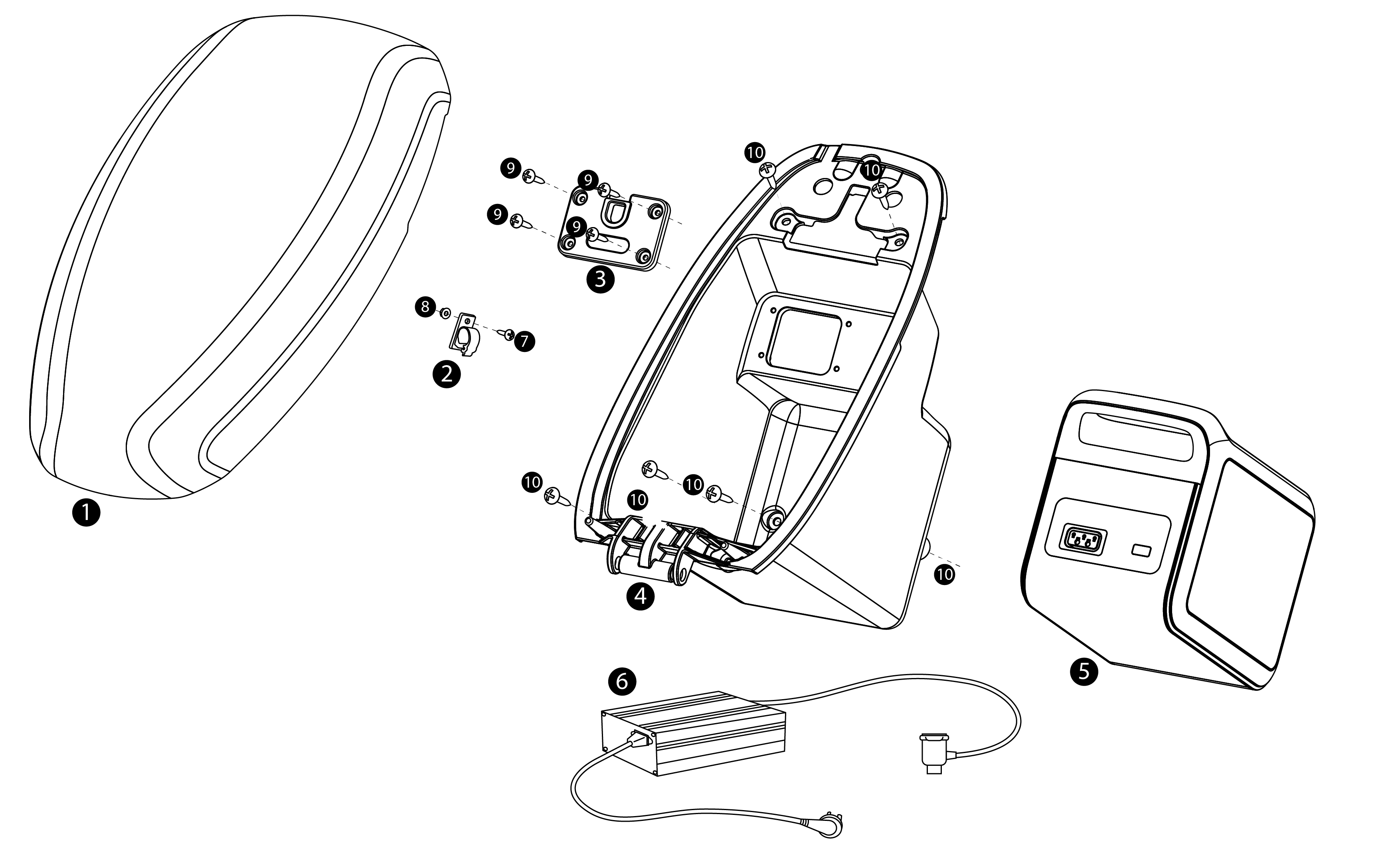 Sitzbank und Batterie NIU MQi