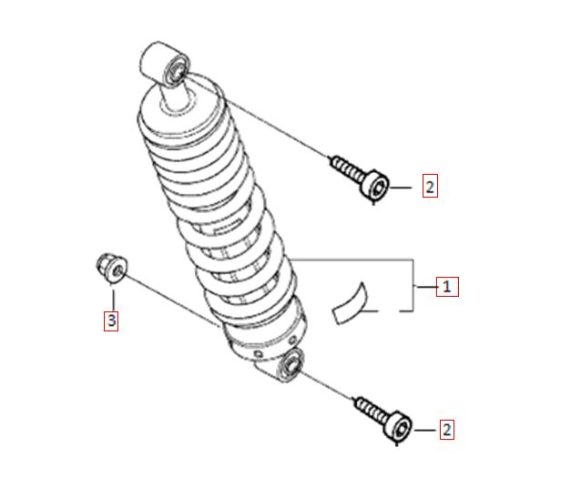 Stoßdämpfer hinten Ersatzteile von Super Soco TC45