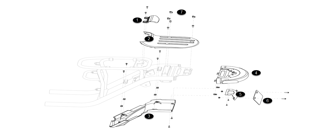 Niu U-Pro Heckverkleidung Ersatzteilliste Heckverkleidung Niu U-Pro