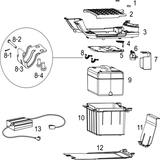 NIU Modell N1S Unterbodenverkleidung mit Akku