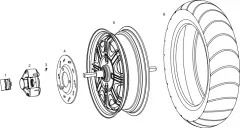 NIU Modell N1S Hinterrad und Motor